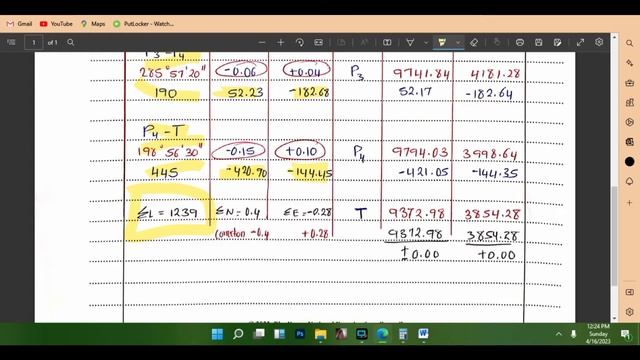 KNEC 2 Engineering traverse Bowditch methods (bearing sheet table format) explained смотреть онлайн