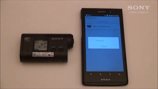 Connecter l'ActionCam de Sony à un appareil Android via l'application PlayMemories Mobile смотреть онлайн