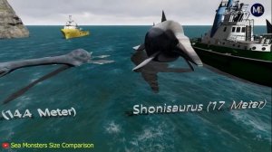 👽 Sea Monster Size Comparison 3D || Bloop Vs El Gran Maja v SCP 178 🐲🦐🧜♂️🏄 👹🦖👺🕷️👽