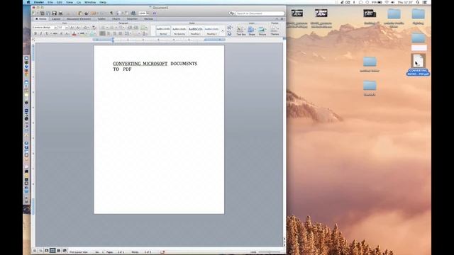 How To Use Converting Document to PDF Apple Mac смотреть онлайн