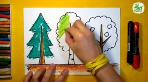 Как нарисовать ДЕРЕВО - уроки рисования от РыбаКит