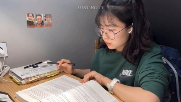 Study with me for 1H | 독서실 리얼사운드