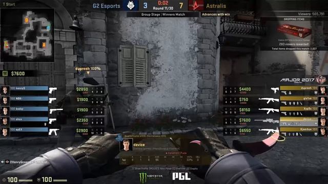 PGL Krakow 2017 CS:GO | Group Stage (R4) Winners Match 1 | G2 Esports vs Astralis смотреть онлайн