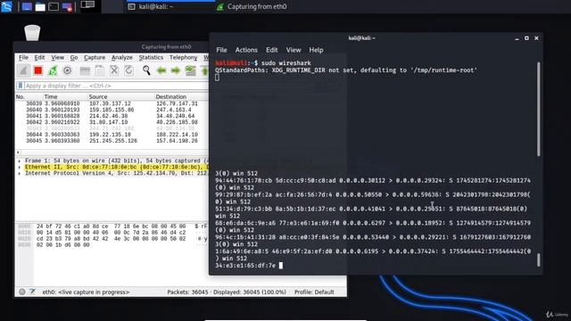 Kali Linux: Macof demo (flooding a switch) смотреть онлайн