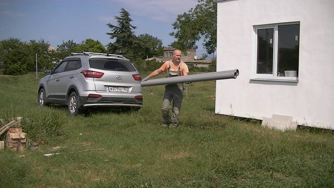 Монтаж фильтрационного поля для септика.