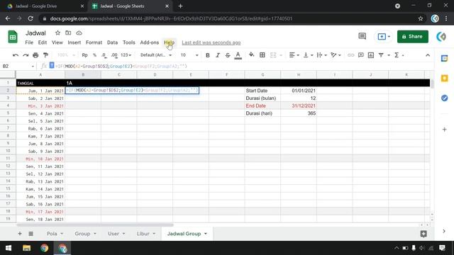 Part 01 - Membuat generator jadwal WFO kantor / tatap muka sekolah dengan google spreadsheet смотреть онлайн