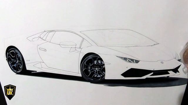 Lamborghini Huracan drawing смотреть онлайн