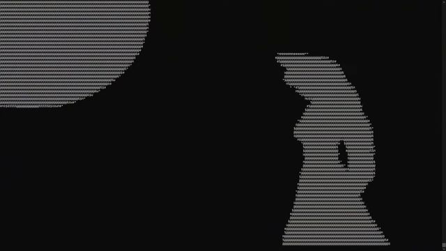 Bad Apple in terminal using Python смотреть онлайн