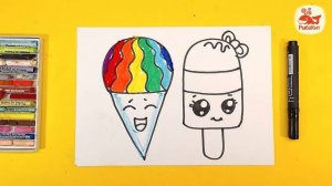 Как нарисовать МОРОЖЕНОЕ - уроки рисования от РыбаКит