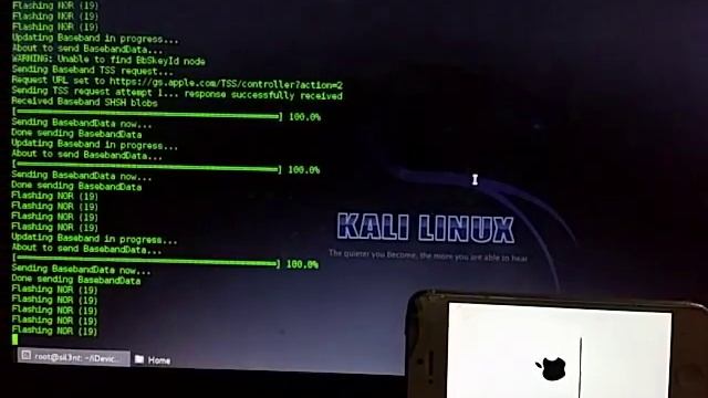 Update/Restore iPhone 5 using Kali Linux смотреть онлайн