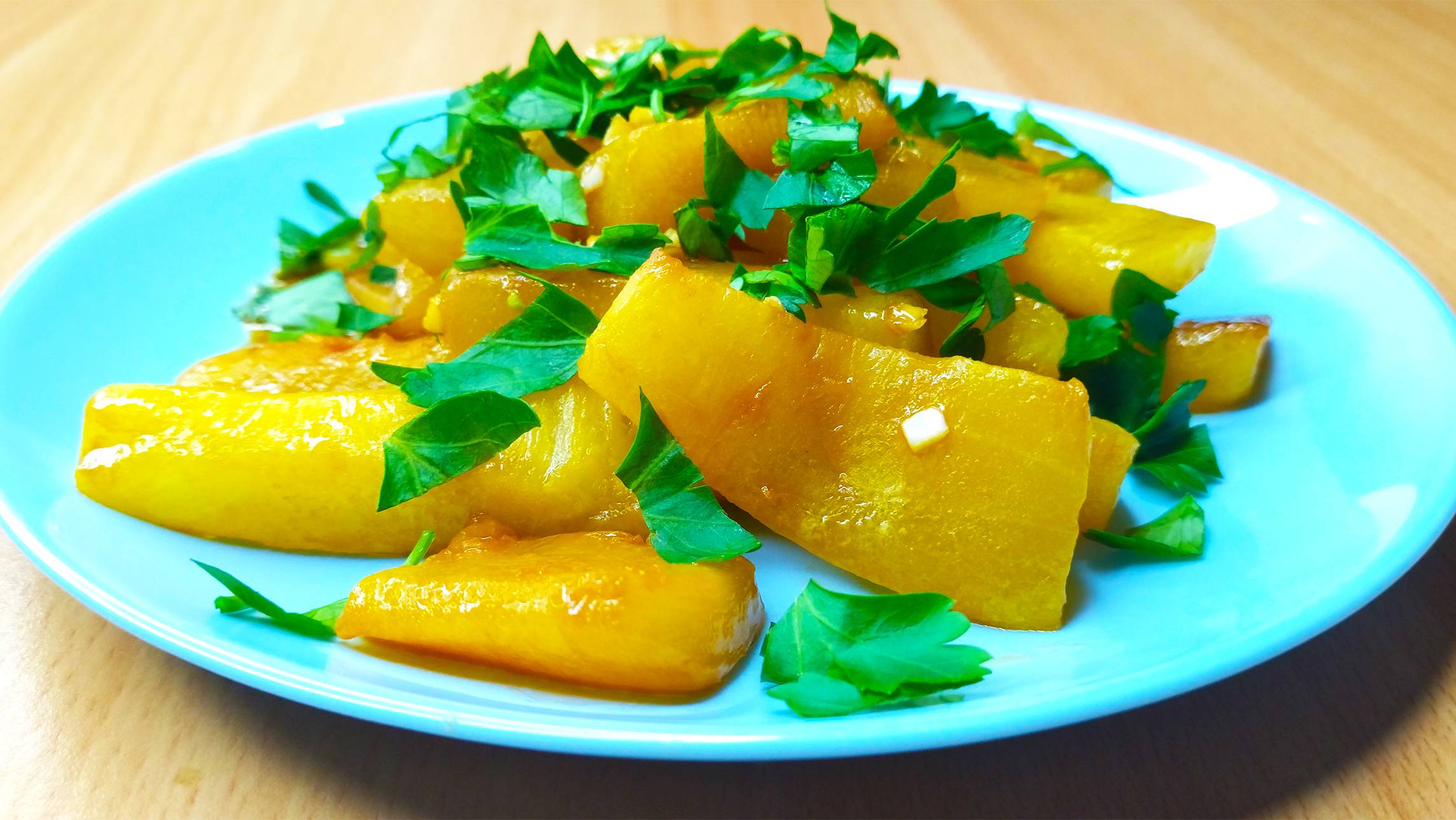 Кабачки жареные с соевым соусом