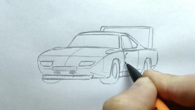 How to draw a DODGE CHARGER DAYTONA 1969 / drawing 3d car / coloring dodge charger r/t 426 1970 смотреть онлайн