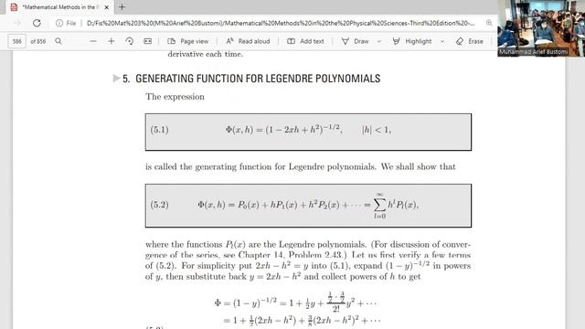 Materi Fisika Matematika : Polinom Legendre