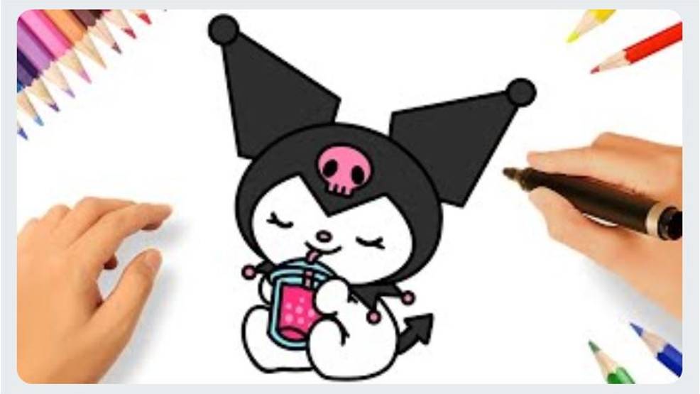 КАК РИСОВАТЬ КУРОМИ 🎀 KUROMI 🎀