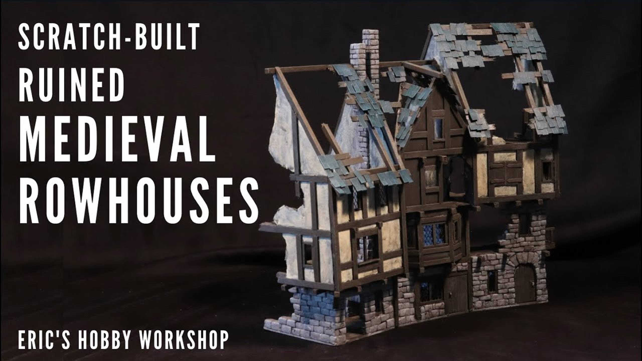 Warhammer Old World Terrain Tutorial - Ruined Medieval Rowhouses - MORDHEIM, D&D, Frostgrave, Warcry смотреть онлайн