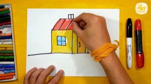 Как нарисовать ДОМИК - Уроки рисования с РыбаКит папа рисует