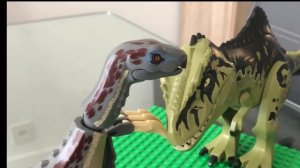 T rex vs Giganotosaurus | Jurassic World Dominion Final Battle Recreation (LEGO)