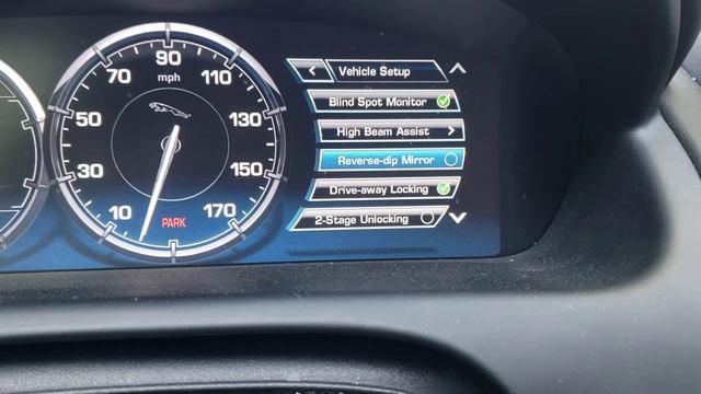 Jaguar XJ Dashboard Menu