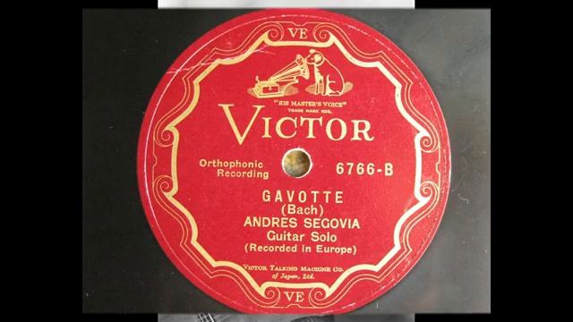 Andres Segovia - Bach : Courante & Gavotte смотреть онлайн