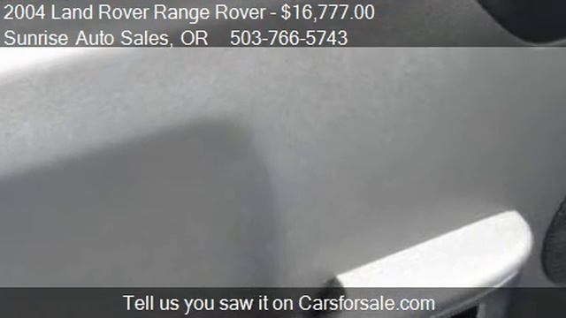 2004 Land Rover Range Rover BLACK HSE LOADED VERY NICE DVD - смотреть онлайн