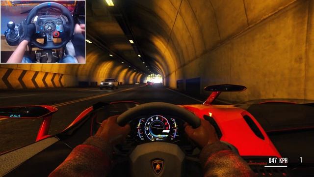 GTA 5 - Lamborghini Aventador J Speedster | Logitech G29 Gameplay | 4k60fps