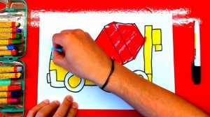 Как нарисовать БЕТОНОМЕШАЛКУ - уроки рисования оты РыбаКит