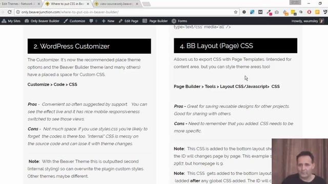 CSS & Beaver Builder #1. Where to put custom CSS. смотреть онлайн