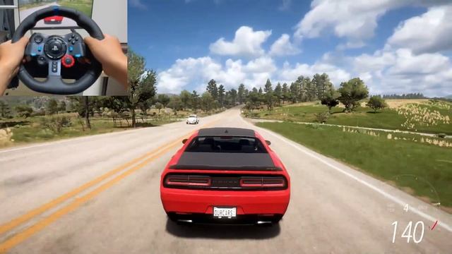 DODGE challenger SRT DEMON 2018 【Logitech G29＋paddle shift】Forza Horizon 5 game play смотреть онлайн