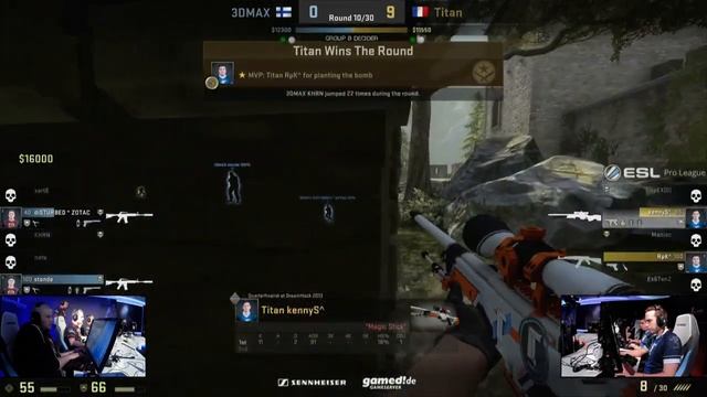 CS:GO - 3DMAX vs. Titan [Cbble] - ESL Pro League Season 1 Finals - Group B Map 3 смотреть онлайн