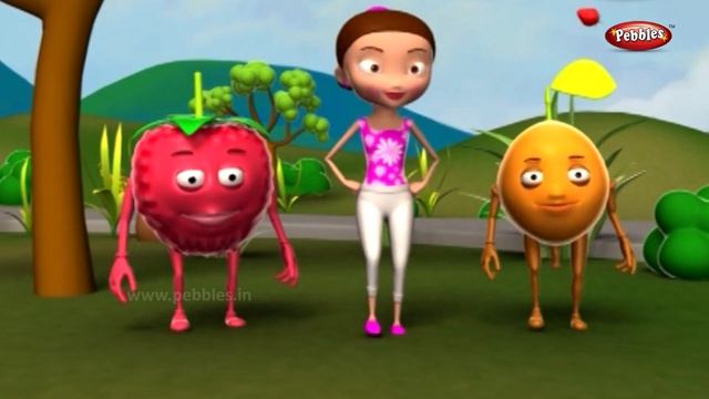 Berries Fruit Rhyme in Bengali | বাংলা গান | Bengali Rhymes For Children | 3D Fruit Rhymes Bengali смотреть онлайн