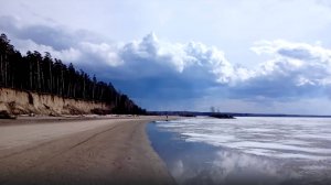 Обское море весной. Природа Новосибирской области.