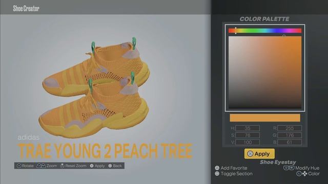 NBA 2K23 Next Gen Shoe Creator Adidas Trae Young 2 Peach Tree смотреть онлайн