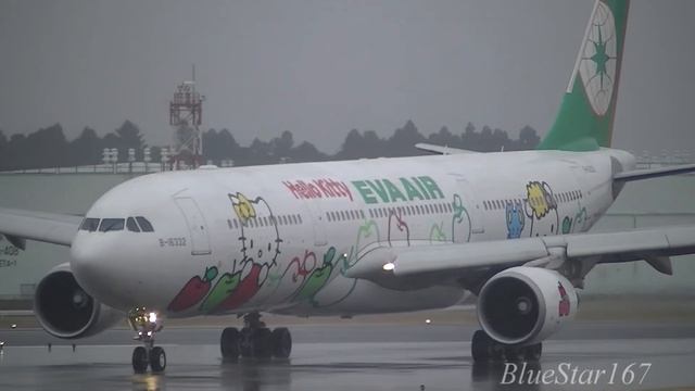 [Hello Kitty Loves Apples] EVA Airways Airbus A330-300 (B-16332) landing at NRT/RJAA RWY 34R смотреть онлайн