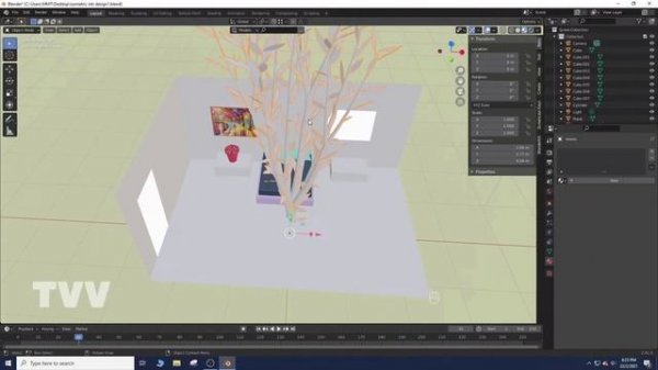 Interior Design in Blender | Bedroom 3D Modelling in Blender | Blender Beginner Tutorial | TVV