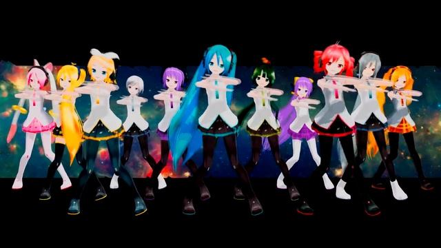♪MMD♪ Vocaloid & Utau girls ♪ Galaxias! ♪ Short Ver смотреть онлайн