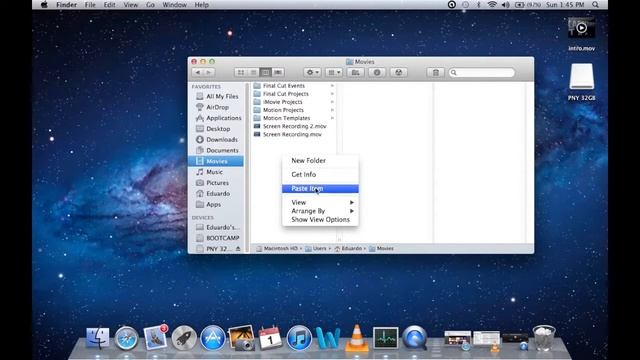 Cut and Paste on OS X Lion - No programs needed смотреть онлайн