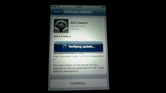 Install iOS 5 beta 4 OTA iPhone, iPad, iPod touch смотреть онлайн