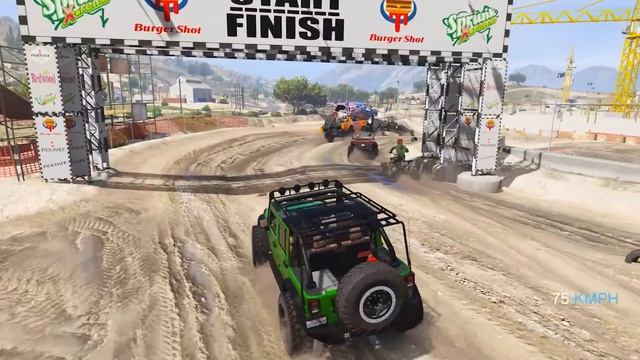 Offroad Race With Jeep In Gta 5 | Gta 5 In Telugu | Gta x Freefire #71 смотреть онлайн