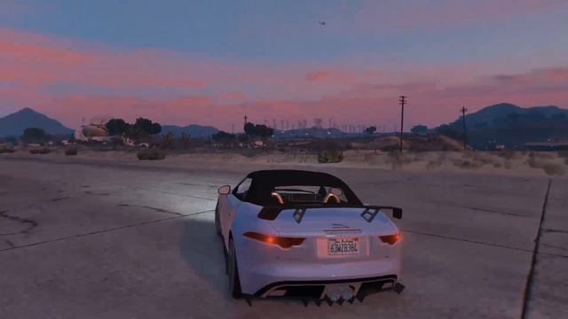 [GTA5 PC mod] Jaguar F-Type 2014 Test Drive...Street, Airport... смотреть онлайн