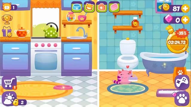 МяуСим #1 КОТЕНОК МУРЧИК веселая развлекательная мультик игра про котят для детей смотреть онлайн