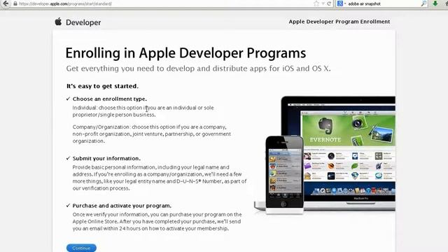 Create An Apple Developer Account