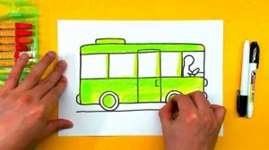 Как нарисовать АВТОБУС - уроки рисования от РыбаКит
