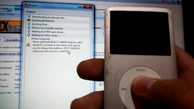 Rockbox Dual-Boot Bootloader Installation on iPod Classic (80/120/160 GB) смотреть онлайн