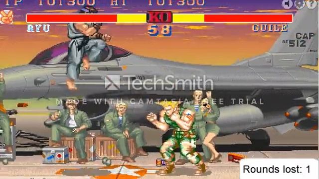 Street Fighter 2 gameplay Ryu VS Guile смотреть онлайн
