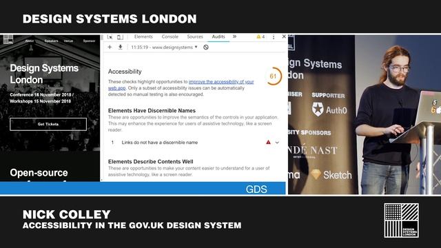 Accessibility in the GOV.UK Design System - Nick Colley - Design Systems London смотреть онлайн
