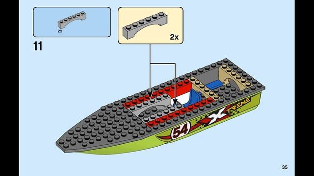 LEGO City 60254 Race Boat Transporter Instructions