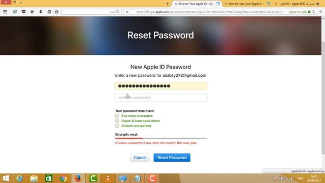 إسترداد حساب أبل إذا نسيت كلمة المرور iforgot.apple.id смотреть онлайн
