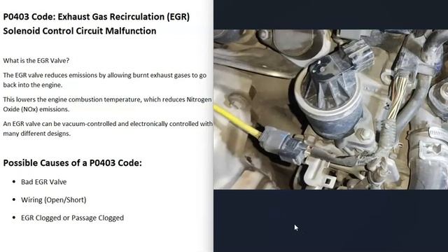 Causes and Fixes P0403 Code: Exhaust Gas Recirculation (EGR) Solenoid Control Circuit Malfunction смотреть онлайн