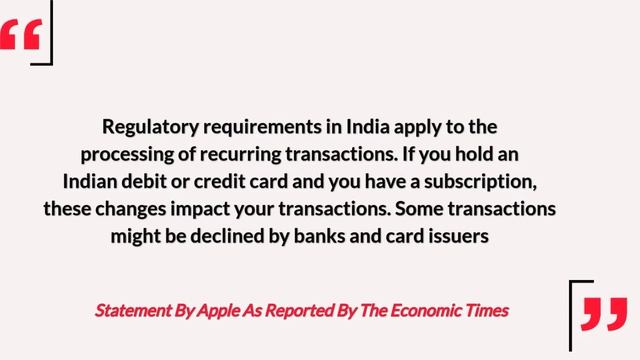 Apple Imposes Payment Restrictions After RBI's Auto-Debit Rules Come Into Effect смотреть онлайн