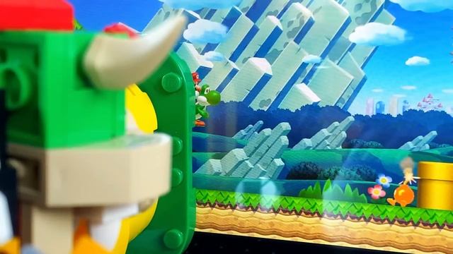 Lego Mario and Yoshi enter the Nintendo Switch game to save Red Yoshi! Will they succeed? #legomari смотреть онлайн